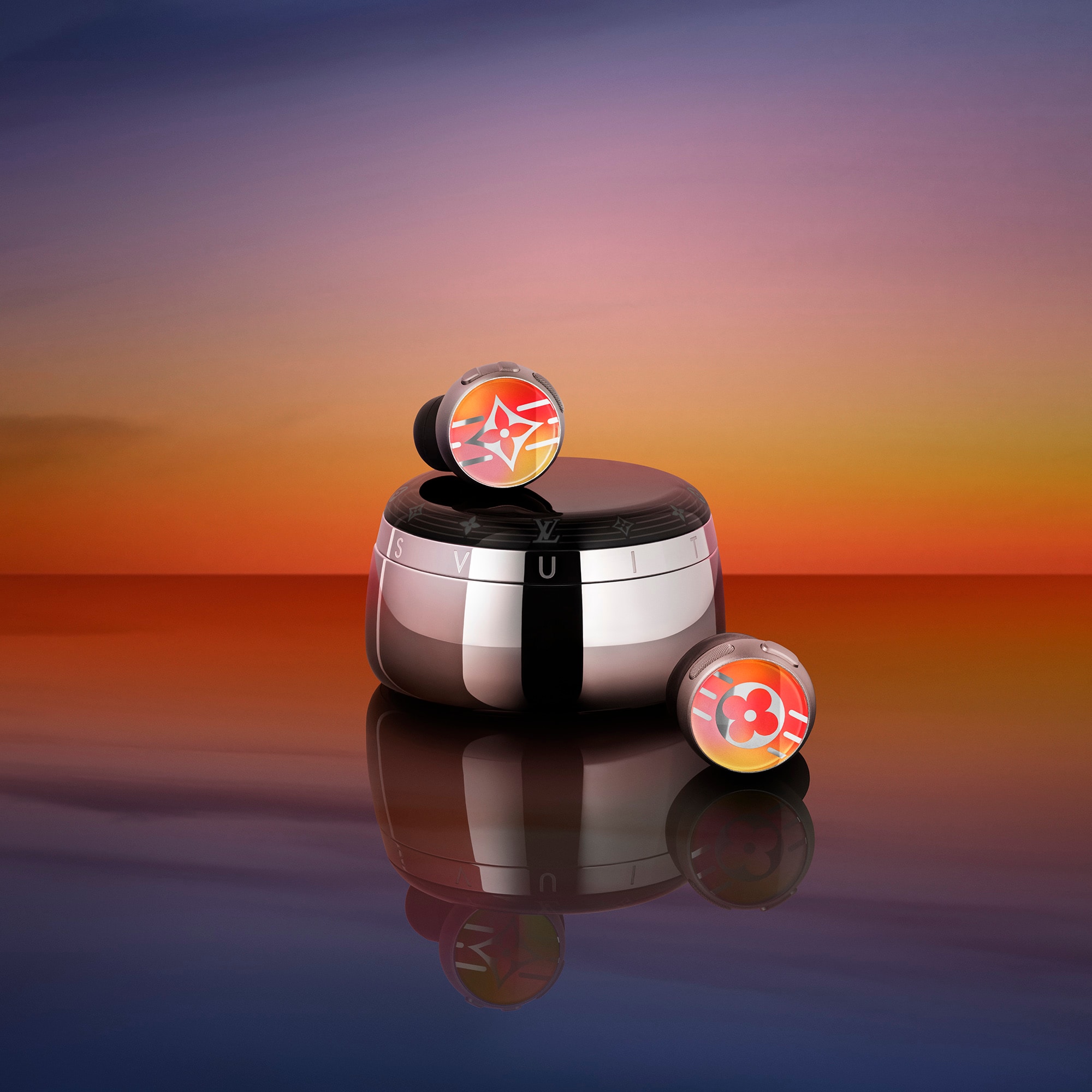 Louis Vuitton Horizon Light Up Earphones - Red-to-Orange Gradient